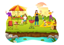 پیش‌نمایش فایل family-enjoying-barbecue-party-8946003 از پک باربیکیو و گریل