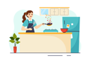 پیش‌نمایش فایل girl-cooking-in-kitchen-8960460 از پک آشپزخانه و معماری