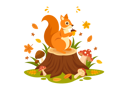 پیش‌نمایش فایل cute-squirrel-eating-nut-9003039 از پک پانورامیک و پاییز