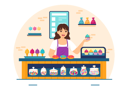 پیش‌نمایش فایل girl-at-bakery-shop-11206158 از پک شیرینی‌فروشی