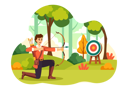 پیش‌نمایش فایل archery-playing-in-garden-11804664 از پک ورزش تیراندازی با کمان