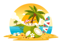 پیش‌نمایش فایل beach-drink-with-surfboard-12138009 از پک روز جهانی نارگیل