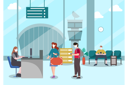 پیش‌نمایش فایل airport-check-in-queue-3334496 از پک جدید عادی در داخلی و نمای بیرونی فرودگاه