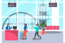 پیش‌نمایش فایل airport-check-in-queue-3334500 از پک جدید عادی در داخلی و نمای بیرونی فرودگاه