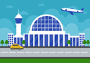 پیش‌نمایش فایل airport-terminal-building-3334509 از پک جدید عادی در داخلی و نمای بیرونی فرودگاه