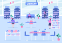 پیش‌نمایش فایل people-reading-books-in-library-3863808 از پک کتاب