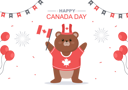 پیش‌نمایش فایل bear-doing-happy-canada-day-celebration-3864067 از پک کانادا، روز و جشن مبارک
