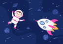 پیش‌نمایش فایل astronaut-roaming-in-space-3969012 از پک استروناوت، در و فضا