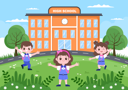 پیش‌نمایش فایل kids-in-school-building-4039296 از پک مدرسه