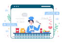 پیش‌نمایش فایل food-cooking-blogger-4314630 از پک تولیدکننده محتوا