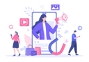 پیش‌نمایش فایل social-media-influencer-4314623 از پک تولیدکننده محتوا