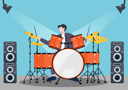 پیش‌نمایش فایل man-playing-drums-4465924 از پک جشنواره موسیقی