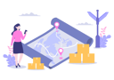 پیش‌نمایش فایل girl-tracking-delivery-parcel-4474992 از پک موقعیت‌یاب ناوبری نقشه و کومپاسس