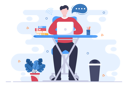 پیش‌نمایش فایل content-writer-writing-article-4490942 از پک محتوا نوشتن یا جاورنالیست