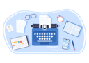 پیش‌نمایش فایل content-writing-workspace-4490953 از پک محتوا نوشتن یا جاورنالیست
