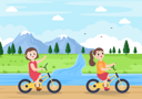 پیش‌نمایش فایل kids-using-bicycle-4551357 از پک دوچرخه و سکوتر ورزش