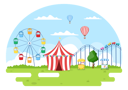 پیش‌نمایش فایل amusement-park-4579328 از پک تابستان و نمایشگاه