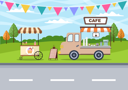 پیش‌نمایش فایل food-booths-at-funfair-4579321 از پک تابستان و نمایشگاه