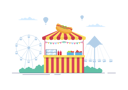 پیش‌نمایش فایل food-stall-at-funfair-4579318 از پک تابستان و نمایشگاه