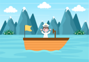 پیش‌نمایش فایل boy-sailing-boat-in-lake-4612799 از پک قایقرانی بادبانی، قایق، با و دریا