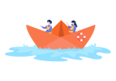 پیش‌نمایش فایل girls-enjoying-boat-ride-4612804 از پک قایقرانی بادبانی، قایق، با و دریا