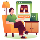 پیش‌نمایش فایل adding-product-to-shopping-cart-11449179 از پک تجارت الکترونیک و خرید آنلاین