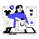 پیش‌نمایش فایل adding-product-to-shopping-cart-11450296 از پک خرید آنلاین