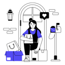 پیش‌نمایش فایل customer-received-the-product-11450302 از پک خرید آنلاین