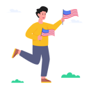 پیش‌نمایش فایل boy-running-with-usa-flag-4842718 از پک آمریکا و استقلال