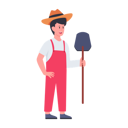 پیش‌نمایش فایل farmer-holding-shovel-4879022 از پک حرفه‌ای و کاراکترها