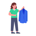 پیش‌نمایش فایل female-clothes-seller-holding-suit-4879017 از پک حرفه‌ای و کاراکترها