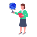 پیش‌نمایش فایل female-teacher-holding-globe-4879033 از پک حرفه‌ای و کاراکترها