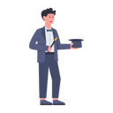 پیش‌نمایش فایل magician-doing-magic-trick-4879036 از پک حرفه‌ای و کاراکترها