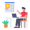 پیش‌نمایش فایل man-attending-online-class-5526028 از پک آموزش آنلاین و آموزش الکترونیکی