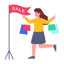 پیش‌نمایش فایل girl-holding-shopping-bags-5526202 از پک تخفیف‌های جمعه سیاه
