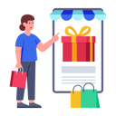 پیش‌نمایش فایل online-gift-shopping-5526212 از پک تخفیف‌های جمعه سیاه