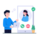 پیش‌نمایش فایل mobile-video-call-5849784 از پک پشتیبانی مشتریان