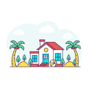 پیش‌نمایش فایل beach-house-6246874 از پک سفر و کمپینگ
