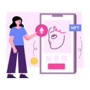 پیش‌نمایش فایل mobile-nft-6717450 از پک بیت‌کوین و توکن غیرمثلی