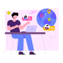 پیش‌نمایش فایل online-chatting-around-world-6772722 از پک سفر و تعطیلات