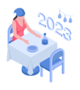 پیش‌نمایش فایل new-year-dinner-6788824 از پک سال نو مبارک