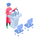 پیش‌نمایش فایل graduate-student-in-front-of-rostrum-denoting-concept-of-speech-10257353 از پک آموزش آنلاین