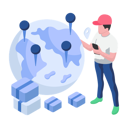 پیش‌نمایش فایل delivering-goods-globally-and-tracking-down-10254588 از پک لجستیک و ارسال