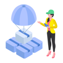 پیش‌نمایش فایل employee-is-doing-parachute-delivery-10254598 از پک لجستیک و ارسال
