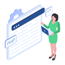 پیش‌نمایش فایل lady-presenting-web-development-10257280 از پک توسعه وب‌سایت