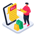 پیش‌نمایش فایل online-shopping-bill-11512097 از پک تجارت الکترونیک