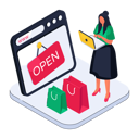 پیش‌نمایش فایل online-store-open-11512104 از پک تجارت الکترونیک