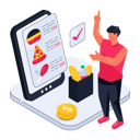 پیش‌نمایش فایل online-meal-service-11512208 از پک غذا و نوشیدنی
