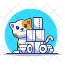 پیش‌نمایش فایل cat-with-paper-roll-4619280 از پک حیوانات بامزه