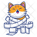 پیش‌نمایش فایل cat-wrap-with-paper-roll-4619282 از پک حیوانات بامزه
